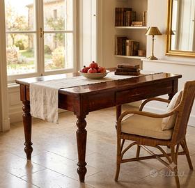 Tavolo vintage in legno massello 150x100x80