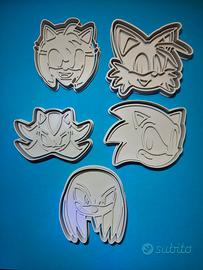 Set 5 formine biscotti personaggi Sonic