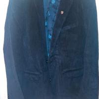 Giacca blu navy velluto a coste 3XL