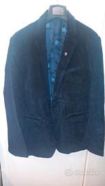 Giacca blu navy velluto a coste 3XL