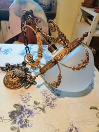 Lampadario francese in bronzo