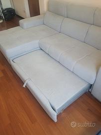 Divano letto con penisola (chaise longue)