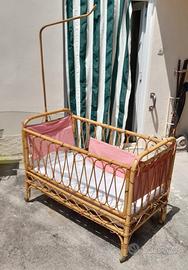 Lettino in vimini anni 60/70