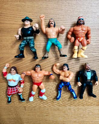 lotto 7 action figure wrestling WWE WWF vintage 