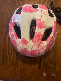 Casco bici bambina – Taglia regolabile, design flo