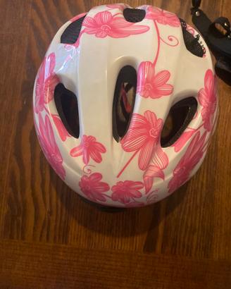 Casco bici bambina – Taglia regolabile, design flo
