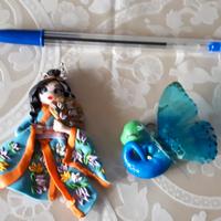 Geisha e draghetto in fimo