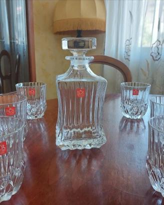 Set decanter e bicchieri per Whisky