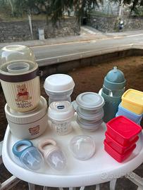 Set Neonato - biberon, cantenitori, ciucci
