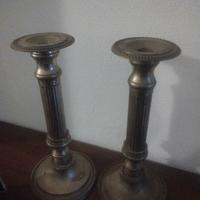 Coppia Candelabri Argentati