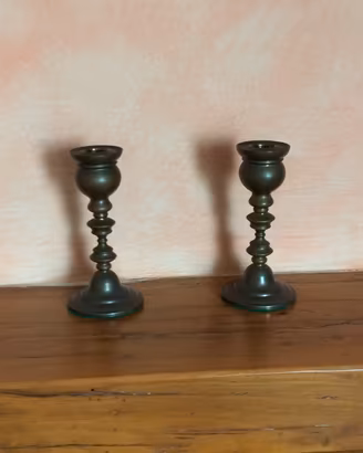Porta candele in ottone