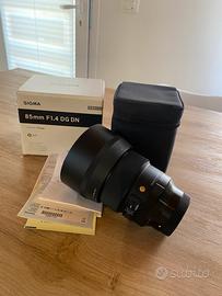 Sigma 85mm F1.4 DG DN Art – Sony E - come nuovo