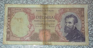 banconota 10.000 lire Michelangelo 