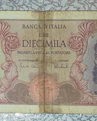 banconota 10.000 lire Michelangelo 