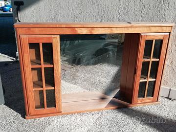 Specchiera bagno in legno