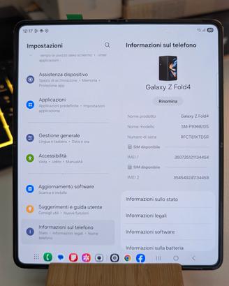 Samsung Fold 4 512GB 12GB Batteria e LCD nuovi 