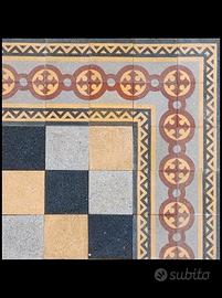 Stock di mattonelle, graniglie d'epoca, cementine