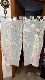 Coppia tende uncinetto stile Art Nouveau