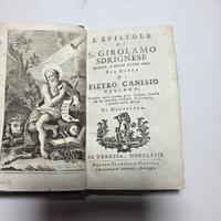 Libro Antico 1763 Epistole S. Girolamo .. Canisio