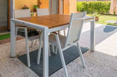 TAVOLO DA GIARDINO TERRAZZO Teak e Alluminio