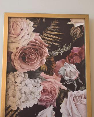 quadro decorativo da parete con  stampa floreale