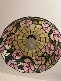 Lampadario stile Tiffany  – Vetro piombato – Ø 50