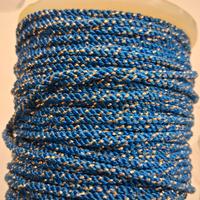 Cordino blu e lurex oro