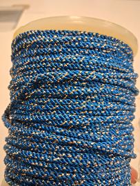 Cordino blu e lurex oro