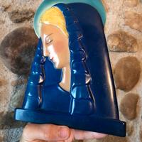 1940 ca. Richard Ginori formella ceramica Madonna