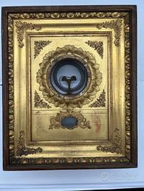Cornice/cassa di orologio antico dorata a intaglio