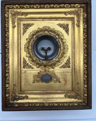 Cornice/cassa di orologio antico dorata a intaglio