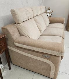 Divano 3 posti con recliner elettrico