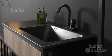 Arredo bagno candid black consolle ceramica nera
