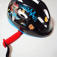 Casco Bici Bambino Nero con Grafica