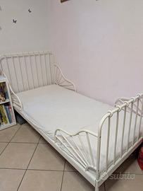 Letto singolo allungabile IKEA con materasso 