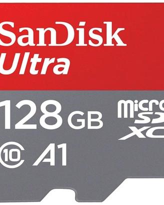 128GB Ultra scheda microSDXC + adattatore 