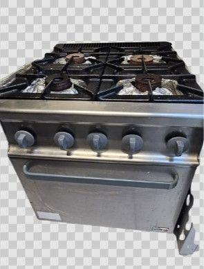 Cucina professionale 4 fuochi con forno – Inox