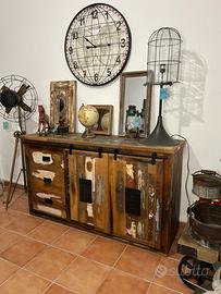 Credenza legno masselo ante scorrevoli