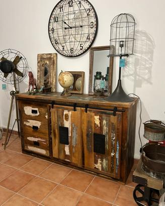 Credenza legno masselo ante scorrevoli