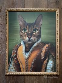 Quadro con gatto bengala