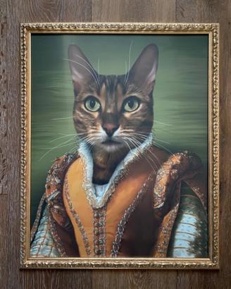 Quadro con gatto bengala