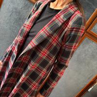 Vestito soprabito aperto tartan POUPINE