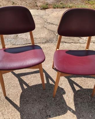 sedie vintage anni 70 stile scandinavo