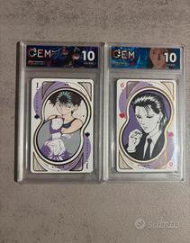 Lotto 2x Yu Yu Hakusho Cards - Hiei + Sakyo GEM 10