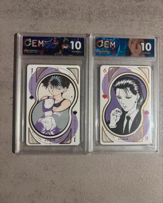 Lotto 2x Yu Yu Hakusho Cards - Hiei + Sakyo GEM 10