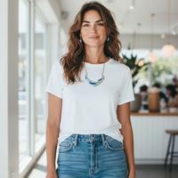 Set collana+orecchini  disign blu e oro