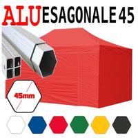 Gazebo 3x4,5 pieghevole rosso impermeabile eventi