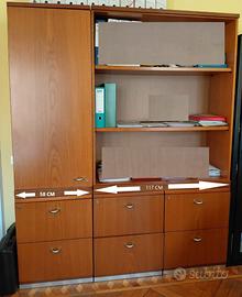Mobile libreria con cassetti