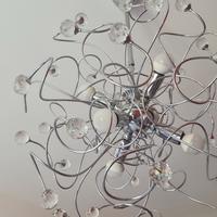 lampadario sospensione design 6 luci cristallo