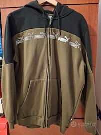 Felpa Puma con cappuccio e zip uomo XL felpata
